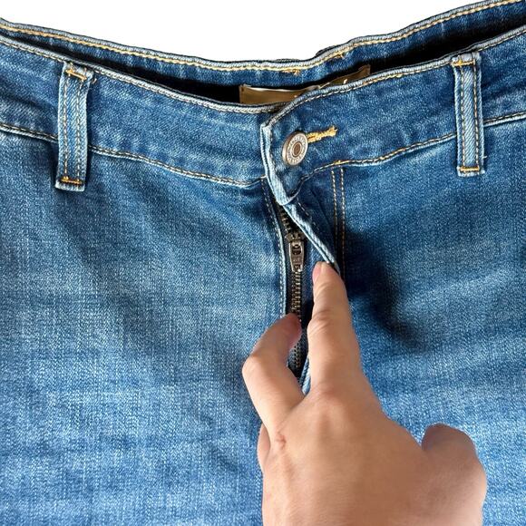 Kancan Women's 29 Junior 11 High Rise Wide Leg Trouser Jeans Medium Stonewash - Picture 4 of 10